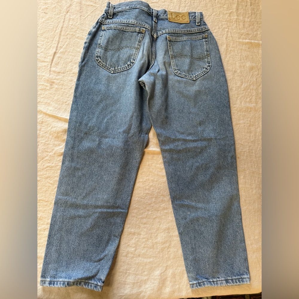 Vintage 80s Lee High Rise Mom Jeans Size 2 4 Light Wash USA Made - Picture 4 of 7